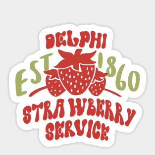 Delphi strawberry service Sticker